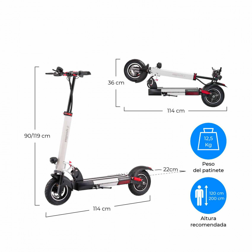 Les dimensions de la trottinette électrique QUEENS.